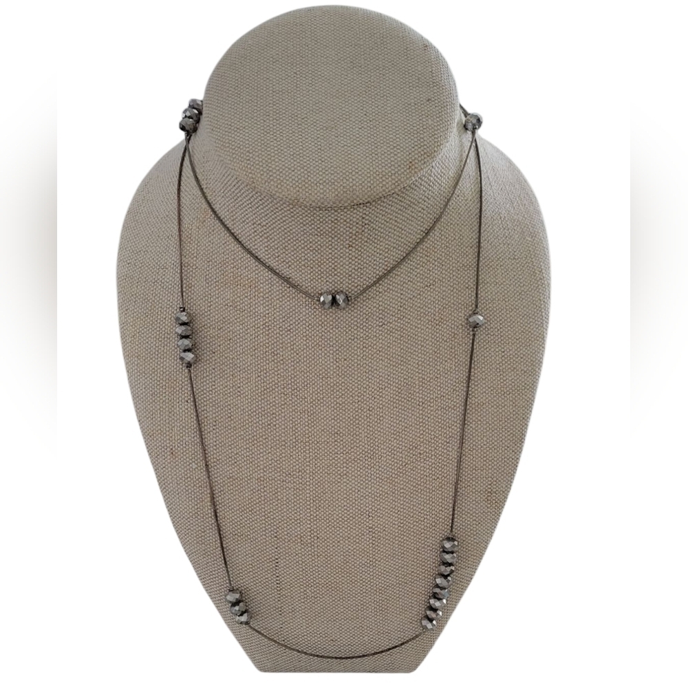 Elegant Silver Beaded Necklace
